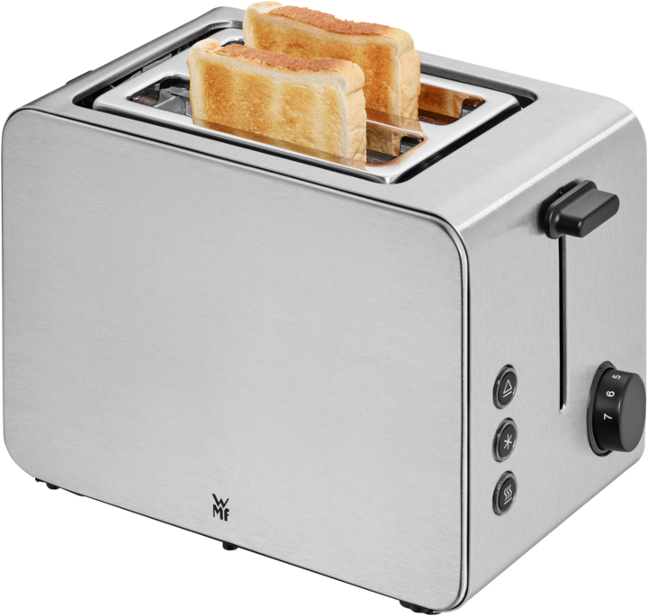 Stelio double-slot toaster with bread roll top and bagel function