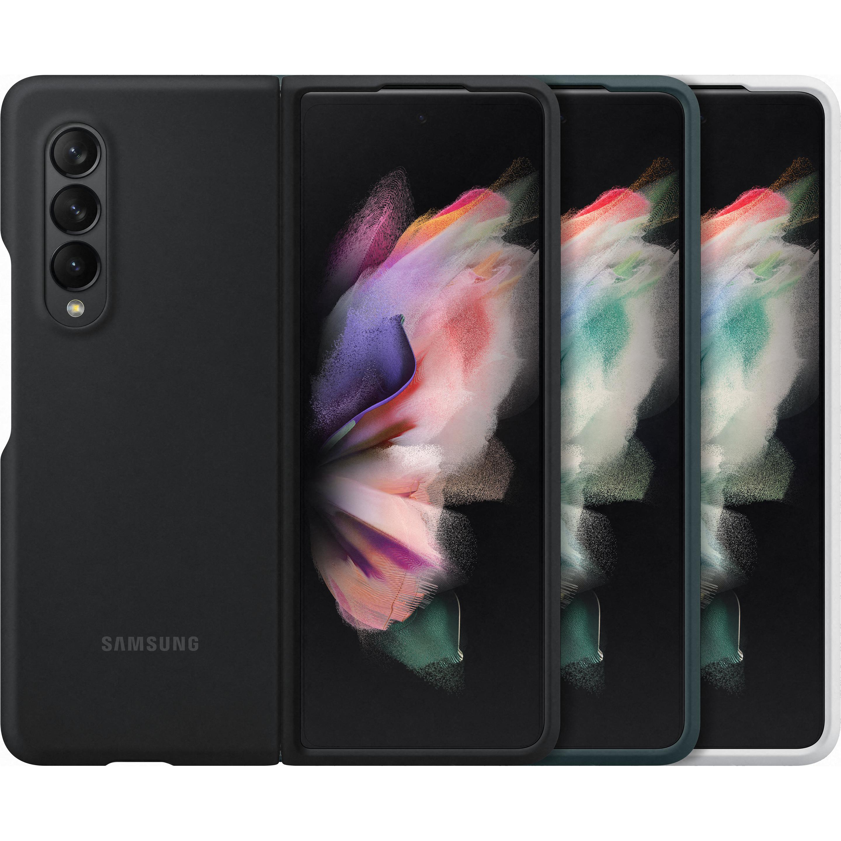 Thumbnail - Samsung Silicone Cover (Samsung Galaxy Z Fold3), Smartphone Hülle, Grün