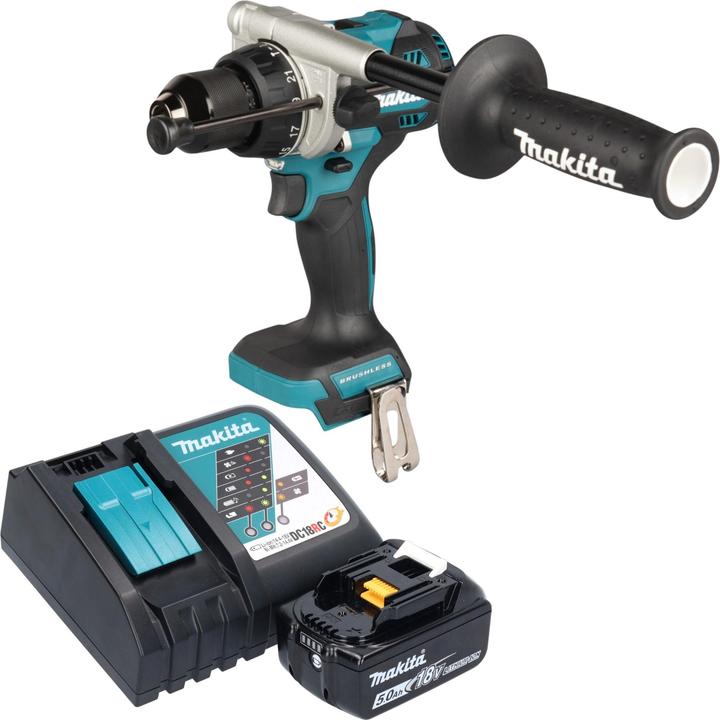 Immagine prodotto Makita DHP 492 RT1 Avvitatore a percussione a batteria 18 V 141 Nm Brushless + 1x batteria 5,0 Ah + (Batteria ricaricabile)