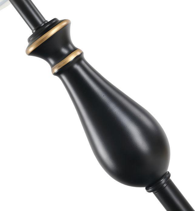 Actual product image Swisshandel24 Set of 3 lamps 2 table lamp(ø38 x 158H cm) + 1 floor lamp(ø30 x 62H cm) Vintage, black+white, metal (E27)