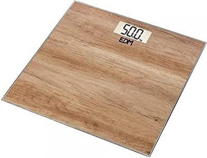 Actual product image EDM Digitale Personenwaage 07531 Braun Holz Kristall 180 kg (180 kg)
