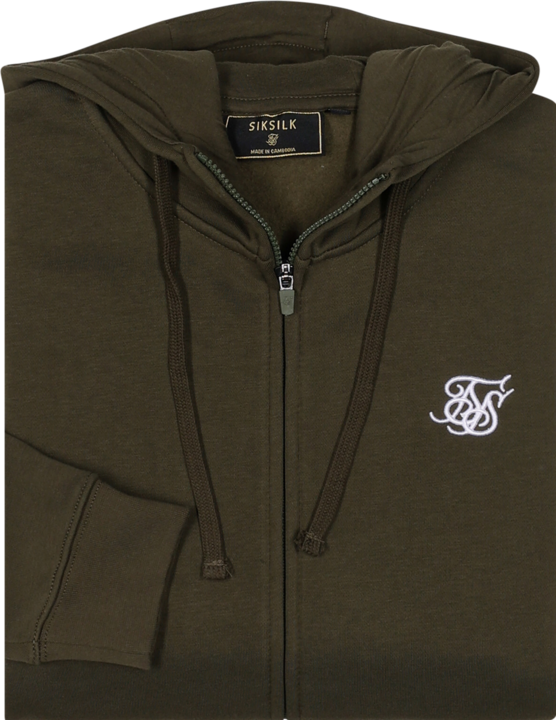 Image du produit Siksilk Sweat à capuche Kaki Essential Zip Through Funnel Hoodie (XS)