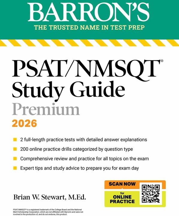 Produktbild PSAT/NMSQT Premium Study Guide, 2026 (Englisch, Barrons Educational Series, Brian W. Stewart, 2025)