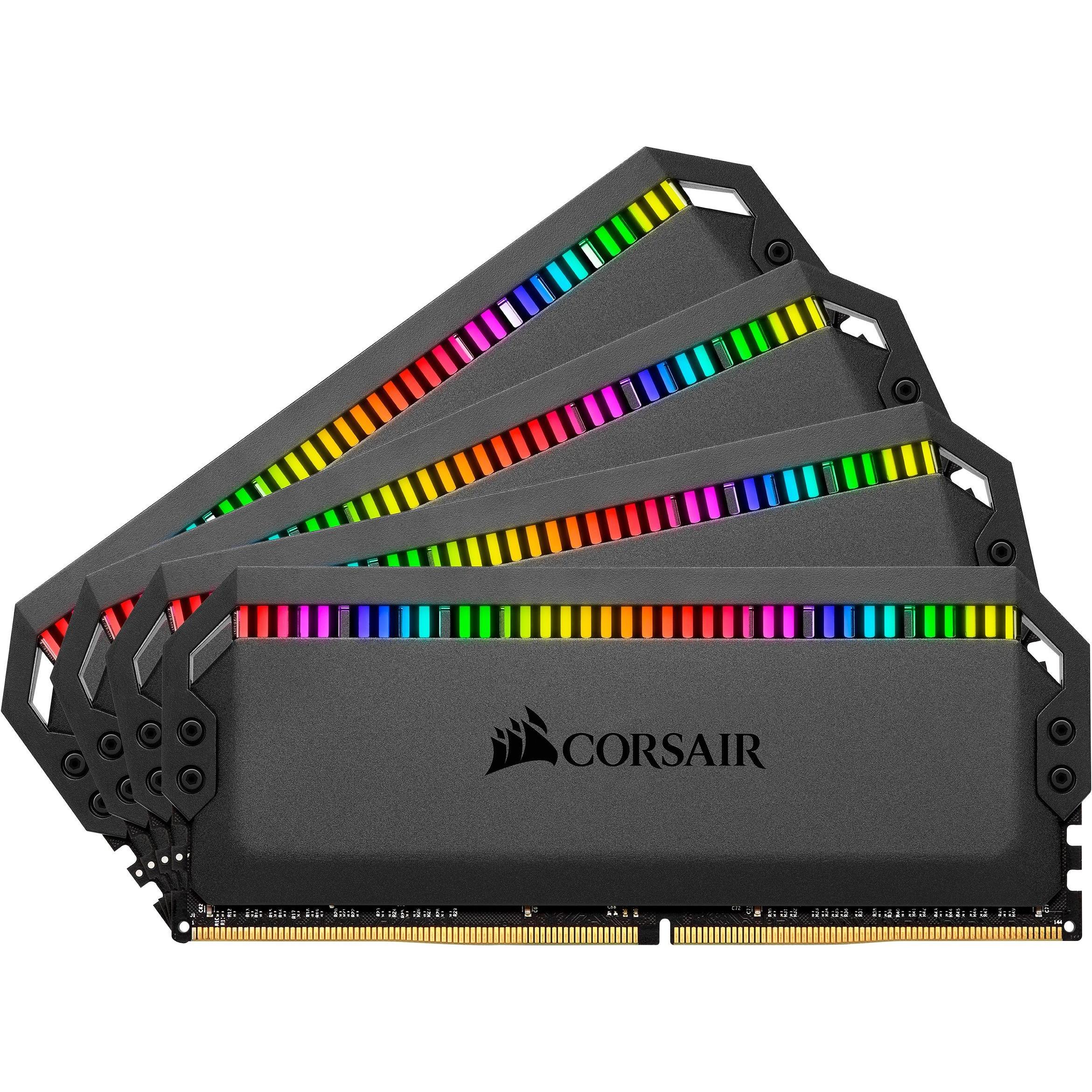 Corsair Dominator Platinum RGB (4 x 8GB, 3600 MHz, DDR4-RAM, DIMM), RAM, Schwarz