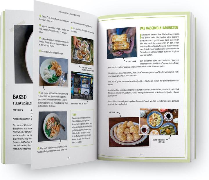 Produktbild Indonesien Kochbuch: 38 indonesische Rezepte (Authentische Indonesische Küche mit einfachen (Deutsch, Sanita Sijecic, Simon Sitanggang, Melissa Schumacher, Pia Himmelein, Sebastian Würfel, 2021)
