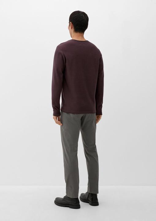 Produktbild s.Oliver Strickpullover Pullover mit Rollsaumblende (XXL)
