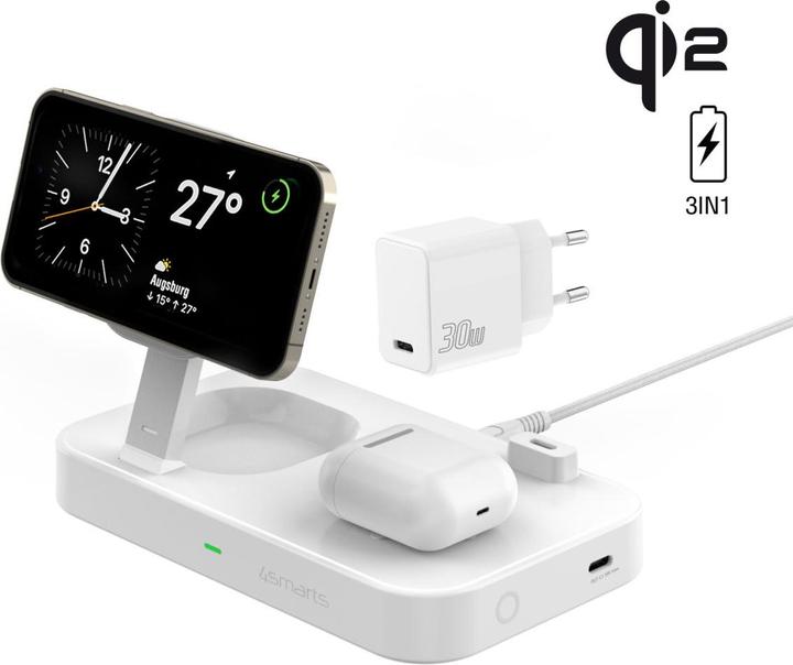 Produktbild 4smarts Qi2 Ladestation Trident (25 W)