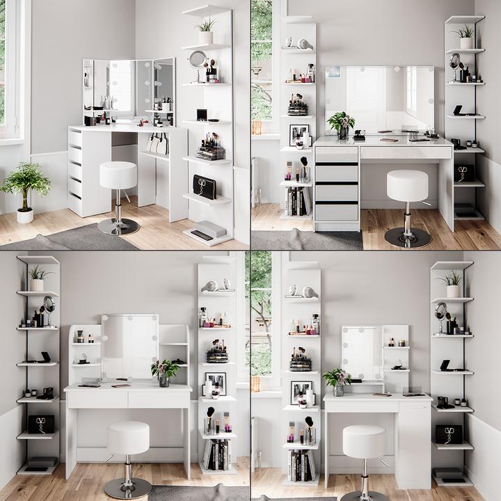 Produktbild Vicco Wandregal Paolo, Weiss, 28 x 190 cm 2er Set