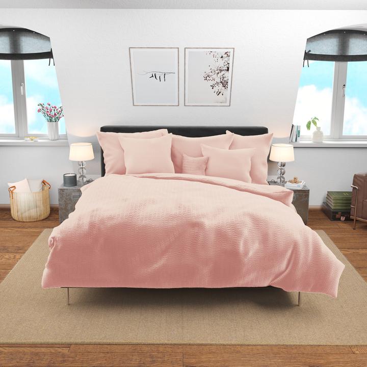 Actual product image Lotus Bettwaren Bed Linen Satin Seersucker uni (Duvet cover, 200 x 210 cm)