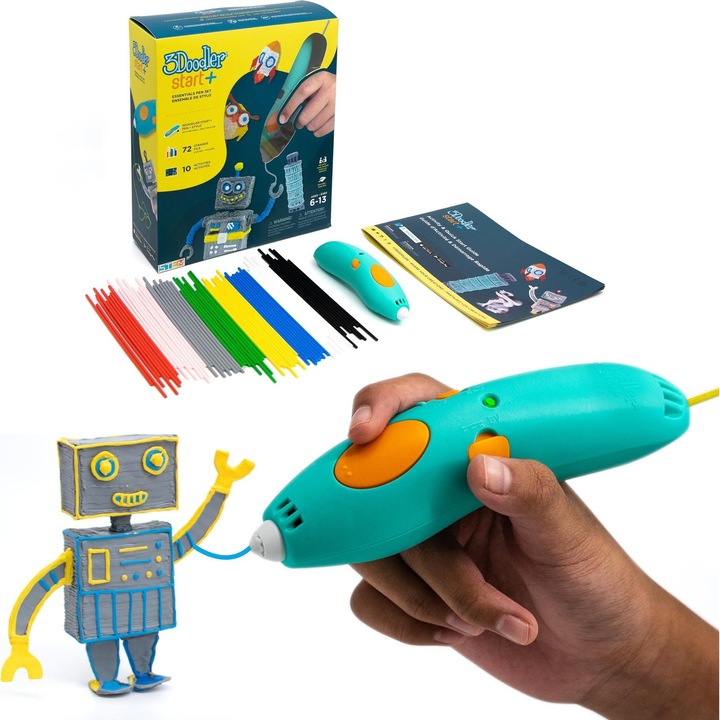 Immagine prodotto 3Doodler Start PLUS 3D PRINTING PEN SPLUS penna 3D 0,77 mm Turchese, Giallo