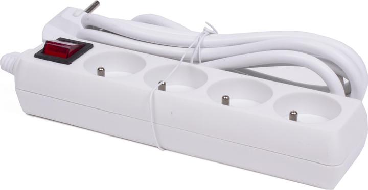 Actual product image Benson Electric Extension socket 4-way + A-pin + switch 3 m white (3 m)
