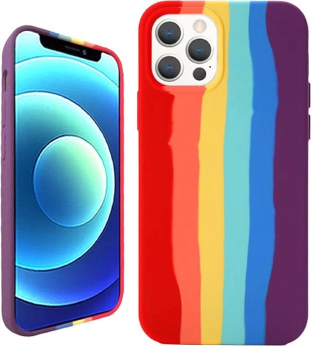 Actual product image RPD iPhone 12/12 Pro - Silicone Case Rainbow (Apple iPhone 12, Apple iPhone 12 Pro)