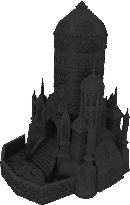 Produktbild Feldherr Fates End Würfelturm Eladrin Schwarz 3D gedruckt, modular (Kunststoff)