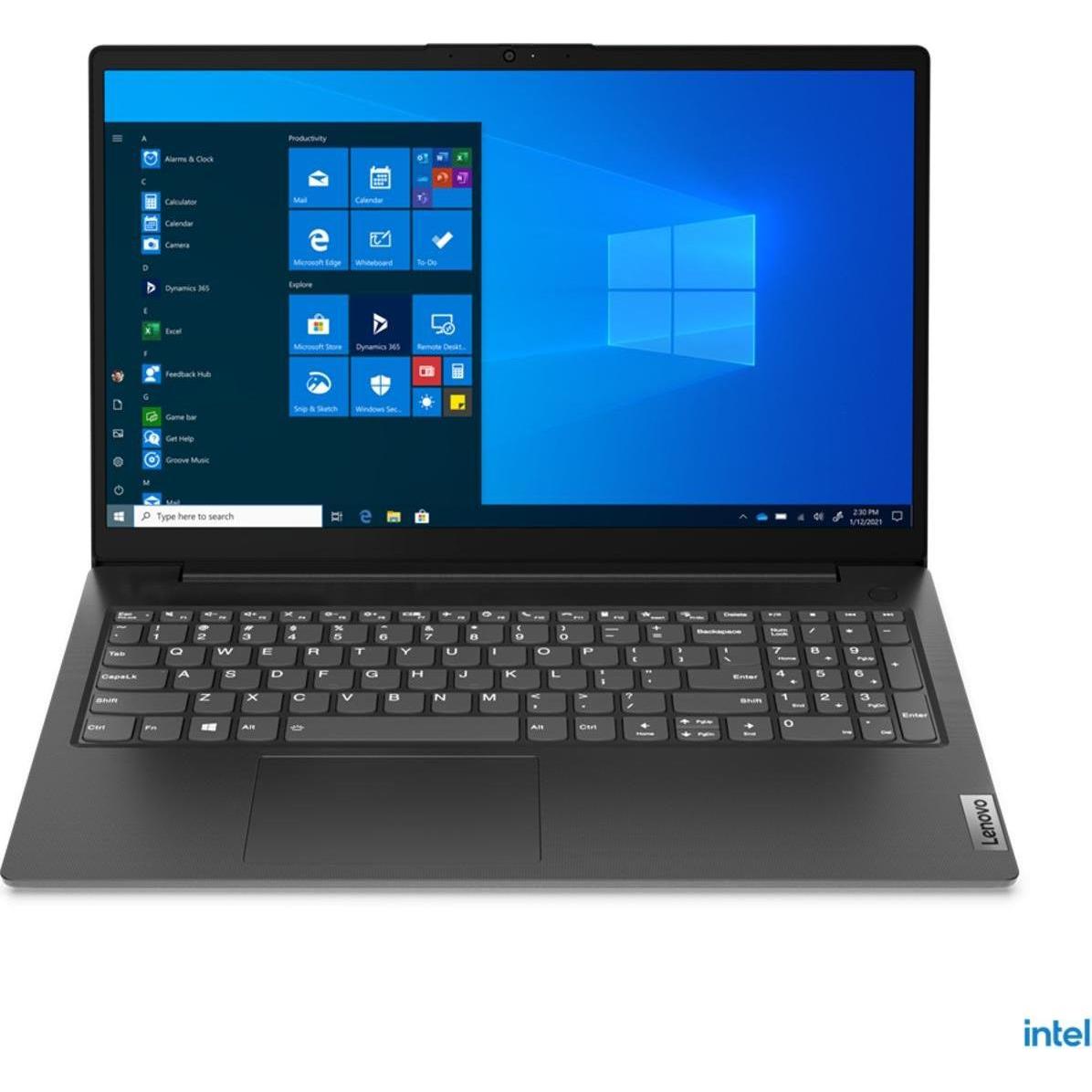Lenovo V15 G2 IJL (15.60", Intel Celeron N4500, 8 GB, 4000 GB, DE), Notebook, Schwarz
