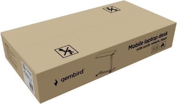 Actual product image Gembird Nb Acc Mobile Desk With Wheels/Black Tvs-Desk-02-Bk