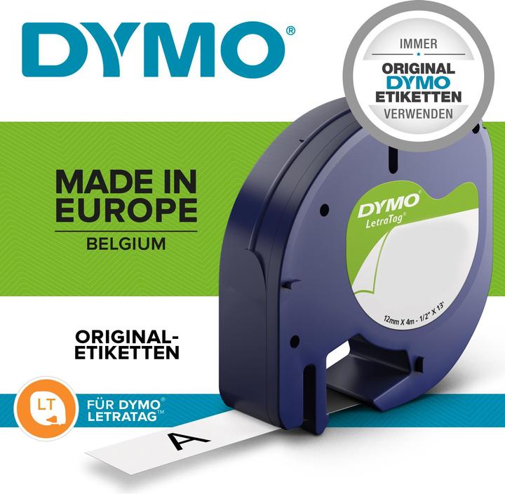 Actual product image Dymo Writing tape LetraTag (1.20 cm, Black)