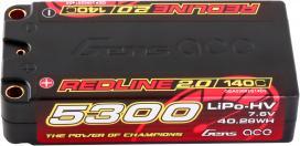 Actual product image Gens Ace Redline 2.0 Series 5300mAh 7.6V 140C 2S2P HardCase HV Lipo Battery Pack with Hardcase 64# (7.60 V, 5300 mAh)