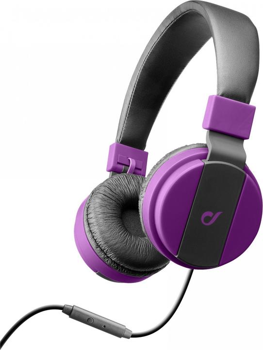 Produktbild Cellularline Headphones with microphone, purple (Kabelgebunden)