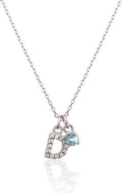 Immagine prodotto JVD Decent Silver D Blue Zircon Necklace