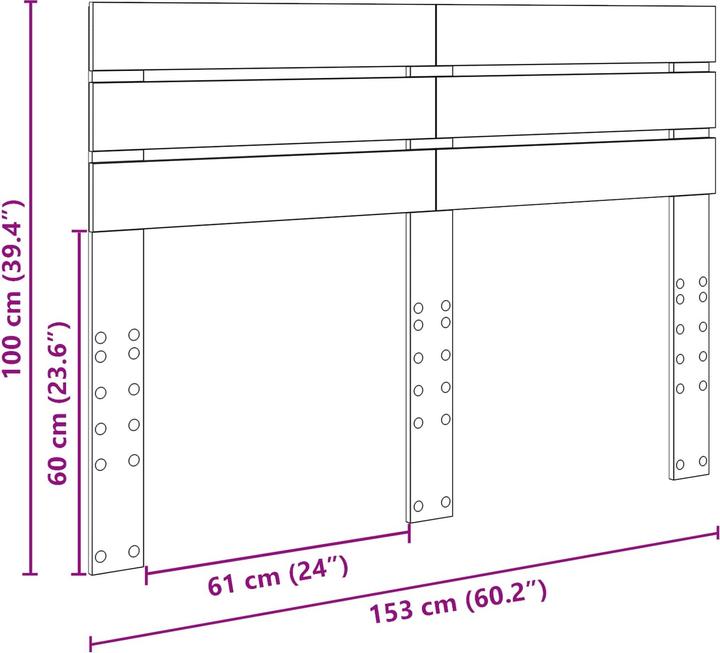 Image du produit vidaXL Kopfteil (3 x 153 x 100 cm)