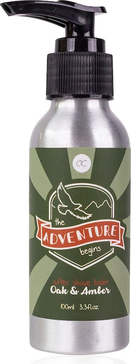 Actual product image Accentra After Shave Balm ADVENTURE COLLECTION in aluminium pump dispenser, 100ml, fragrance: Oak & Amber (Balm, 100 ml)