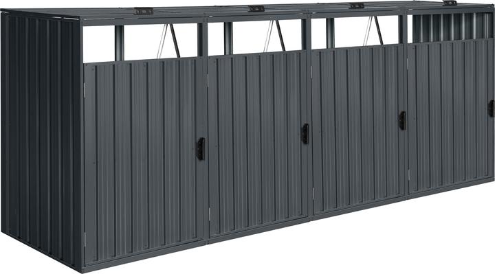 Axi Cassonetto Owen in metallo antracite 4x 240 L