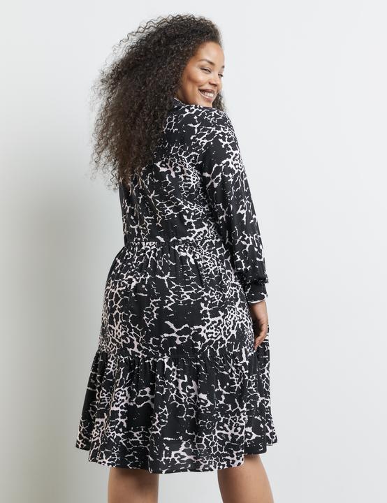 Actual product image Samoon Flared tiered dress with underdress dress long sleeve short (46)