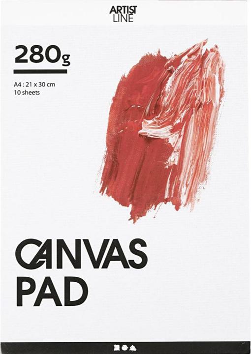 Actual product image Creativ Company Painting block Canvas 10 sheets (A4, Plain)