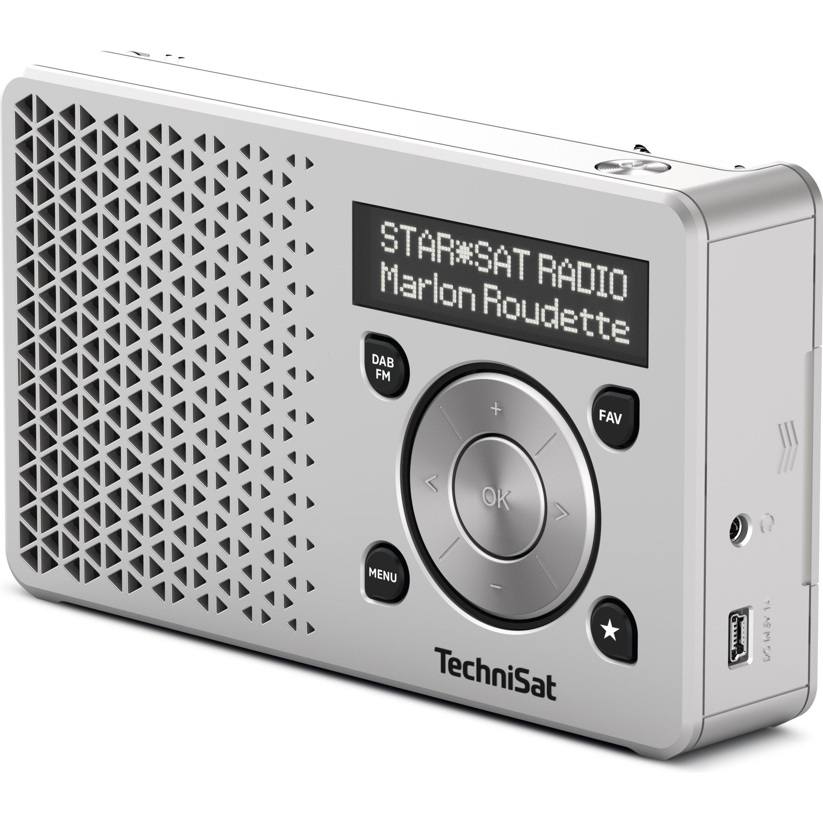 TechniSat Radio Digitradio 1 (DAB+, FM), Radio, Silber