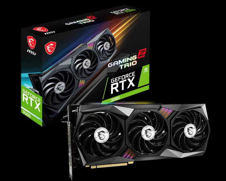 Actual product image MSI GeForce RTX 3060 GAMING Z TRIO 12G (12 GB)