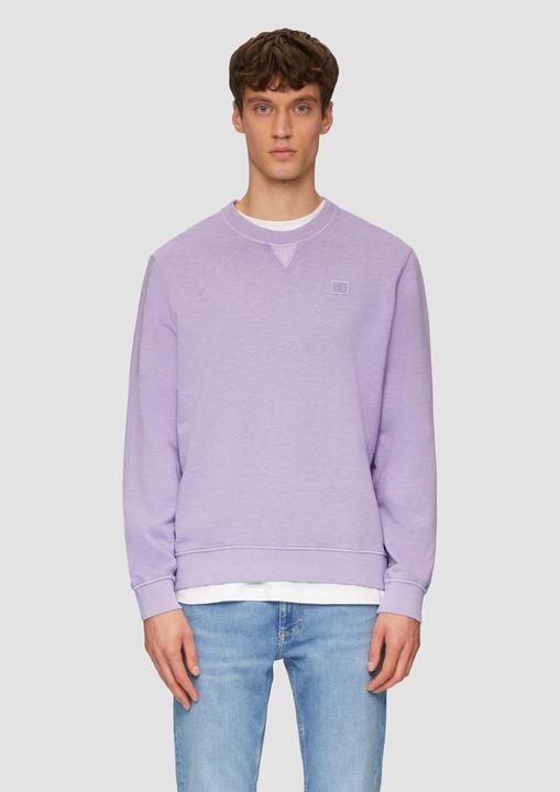 Produktbild s.Oliver Sweatshirt Sweatshirt mit Garment Dye und Logo-Detail (M)