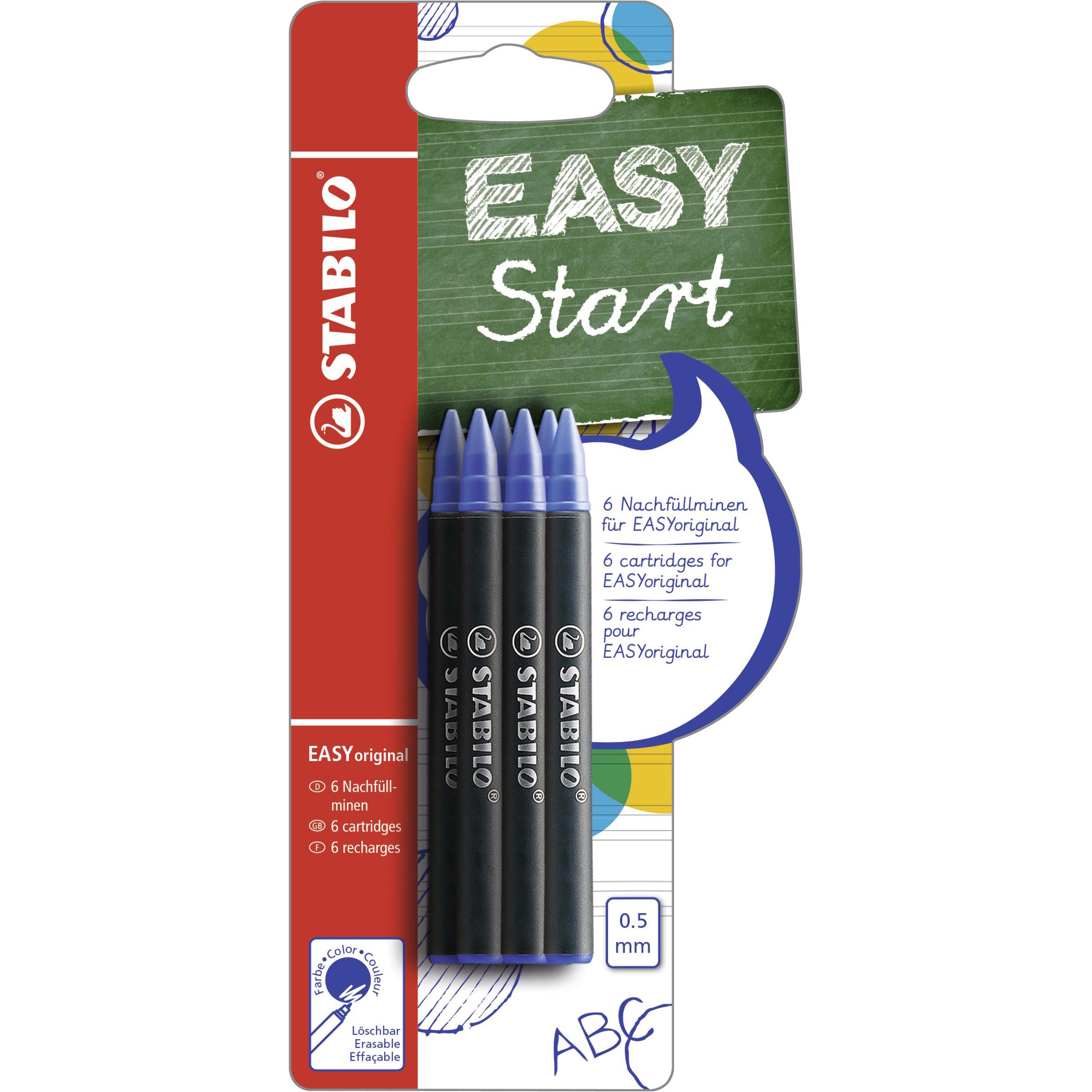 STABILO, Ersatzpatrone, EASYoriginal (Gelmine, Blau, 0.50 mm)
