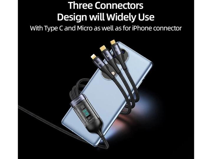 Produktbild Usams USB Typ C – Lightning, USB Typ C, Micro USB B (1.20 m, USB 2.0, 100 W)