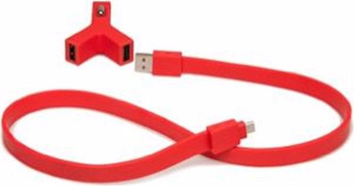 Tylt Y-CHARGE Dual USB Car Charger Red