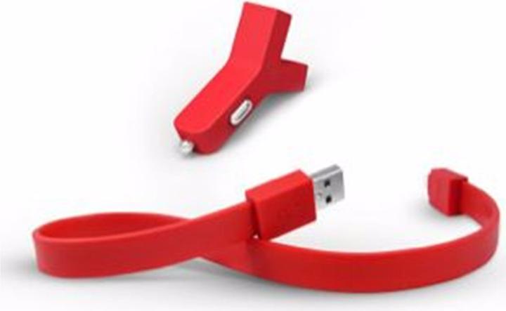 Image du produit Tylt Y-CHARGE Chargeur de voiture USB double rouge