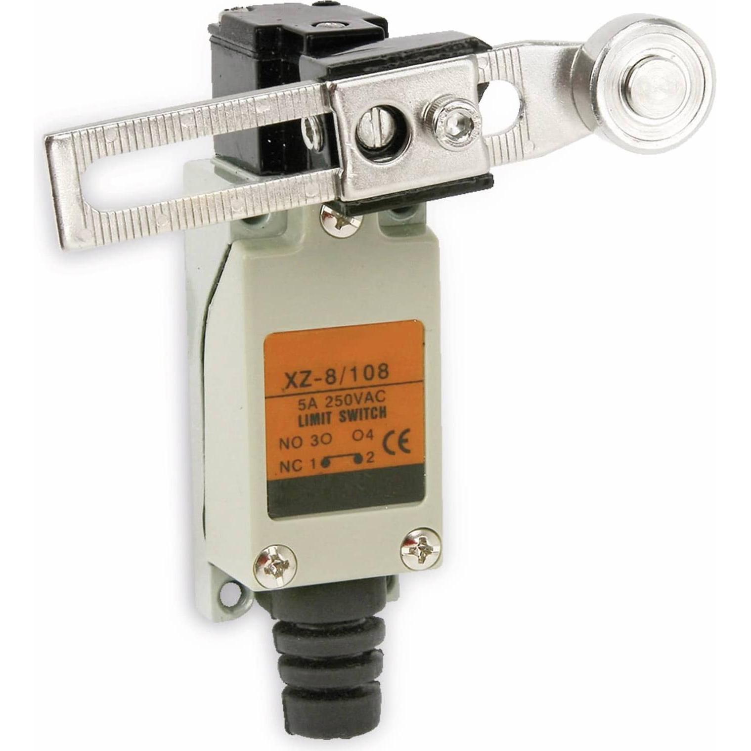 Eneroid, Systemstromversorgung, Endschalter XZ-8/108, 5A/250V, verstellbarer Rollenhebel