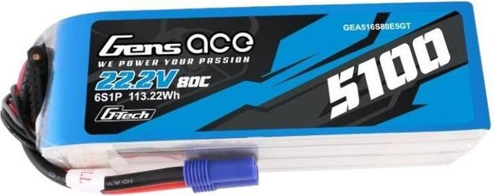 Gens Ace G-Tech 80C 6S1P (22.20 V, 5100 mAh)