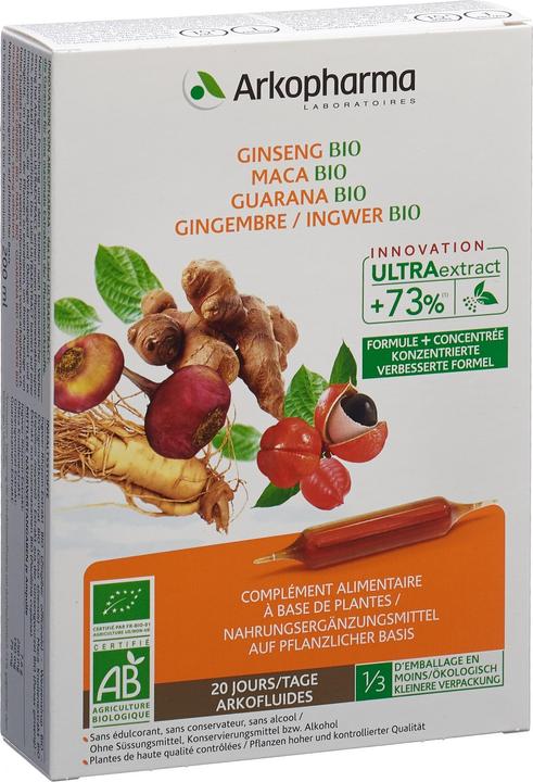 Image du produit Arkopharma Arkofluide Ginseng-Macaeln (20 pièce(s), Ampoules, 375 g)