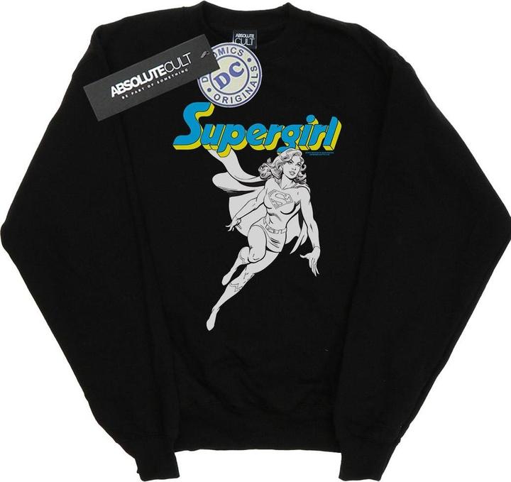 Supergirl Mono Action Pose Sweatshirt (S)