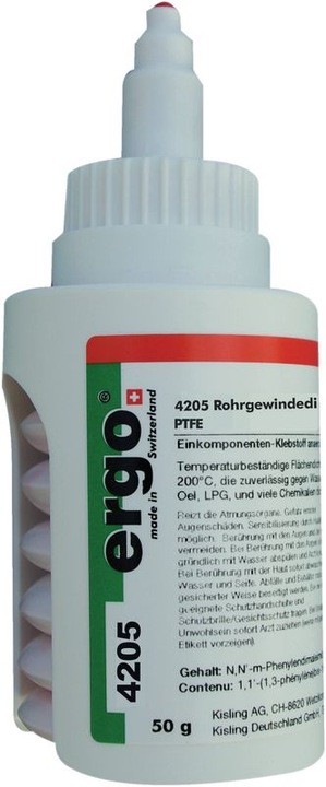 Immagine prodotto Ergo Guarnizione della filettatura con PTFE basso solido 4205 (Bianco, 50 ml)