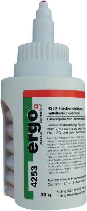 Actual product image Ergo Flange sealant medium strength 4253 (Orange, 50 ml)