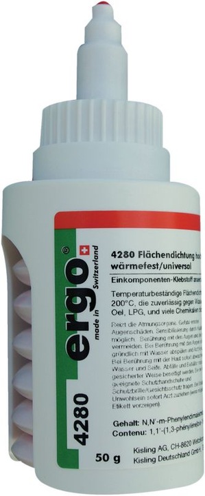 Actual product image Ergo Flange sealant high strength 4280 (Red, 50 ml)