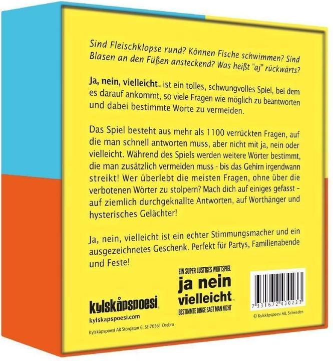 Actual product image Yes No Maybe (German, 1 - 8 Players)