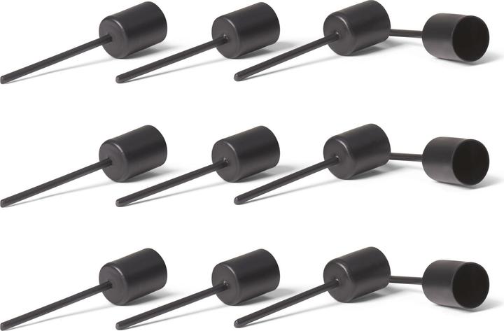 Produktbild Novaliv 12x Stabkerzenhalter Schwarz I Kerzenpick 10 x 2,5 cm Kerzenpin Adventskranzdekoration I
