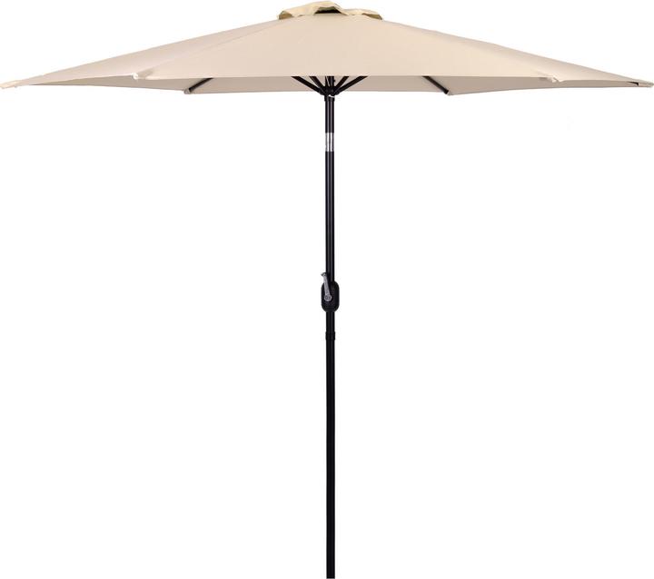 Produktbild MultiGarden Grosser geneigter Gartenschirm mit Kurbel 270 cm Beige