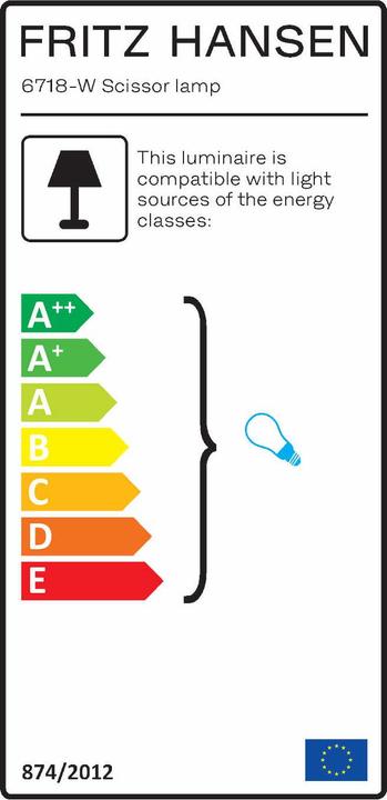 Actual product image Fritz Hansen Kaiser Idell 6718-W wall lamp (E27)