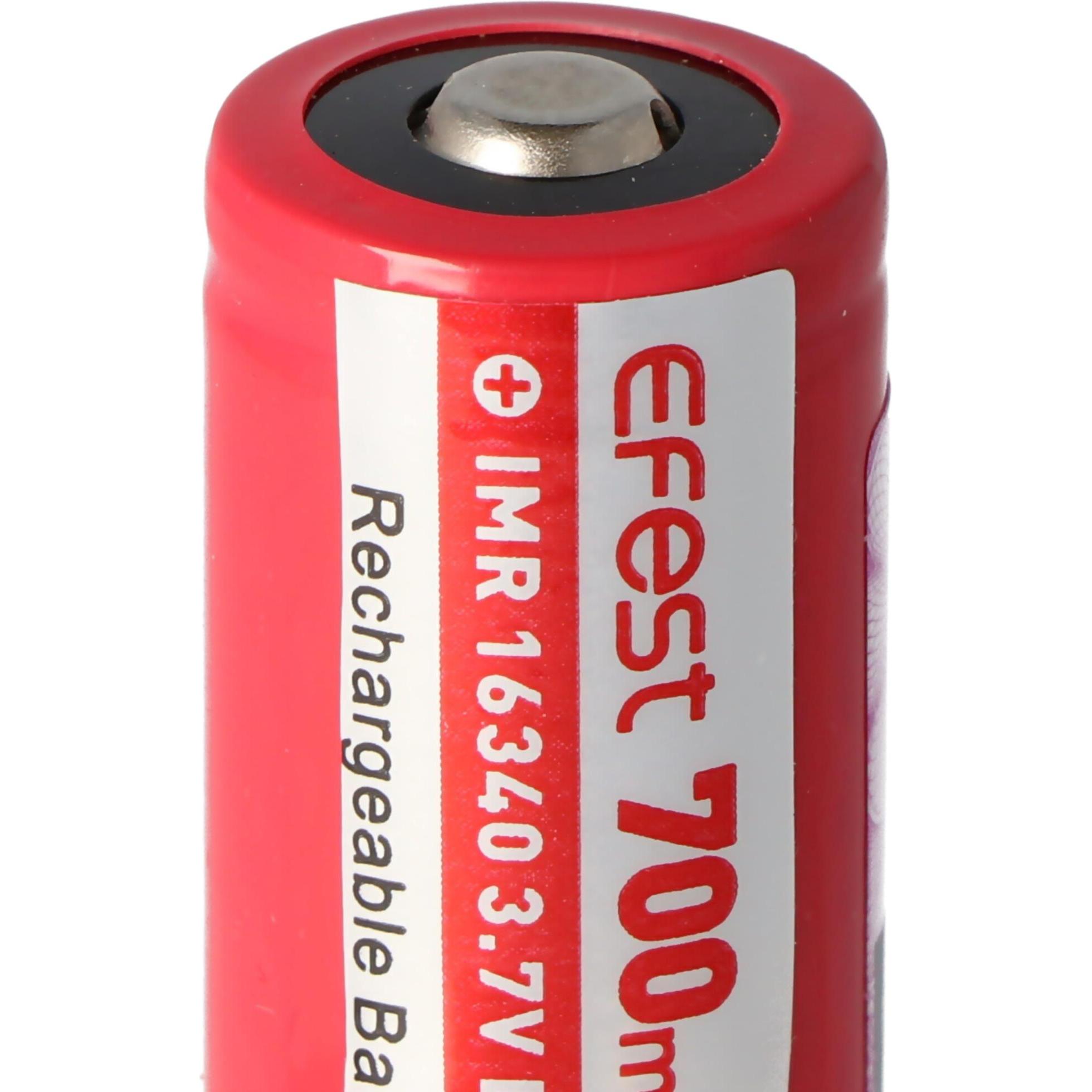 Thumbnail - Efest Akku IMR 16340 V2 (Pluspol erhöht) (16340, 700 mAh), Batterien + Akkus