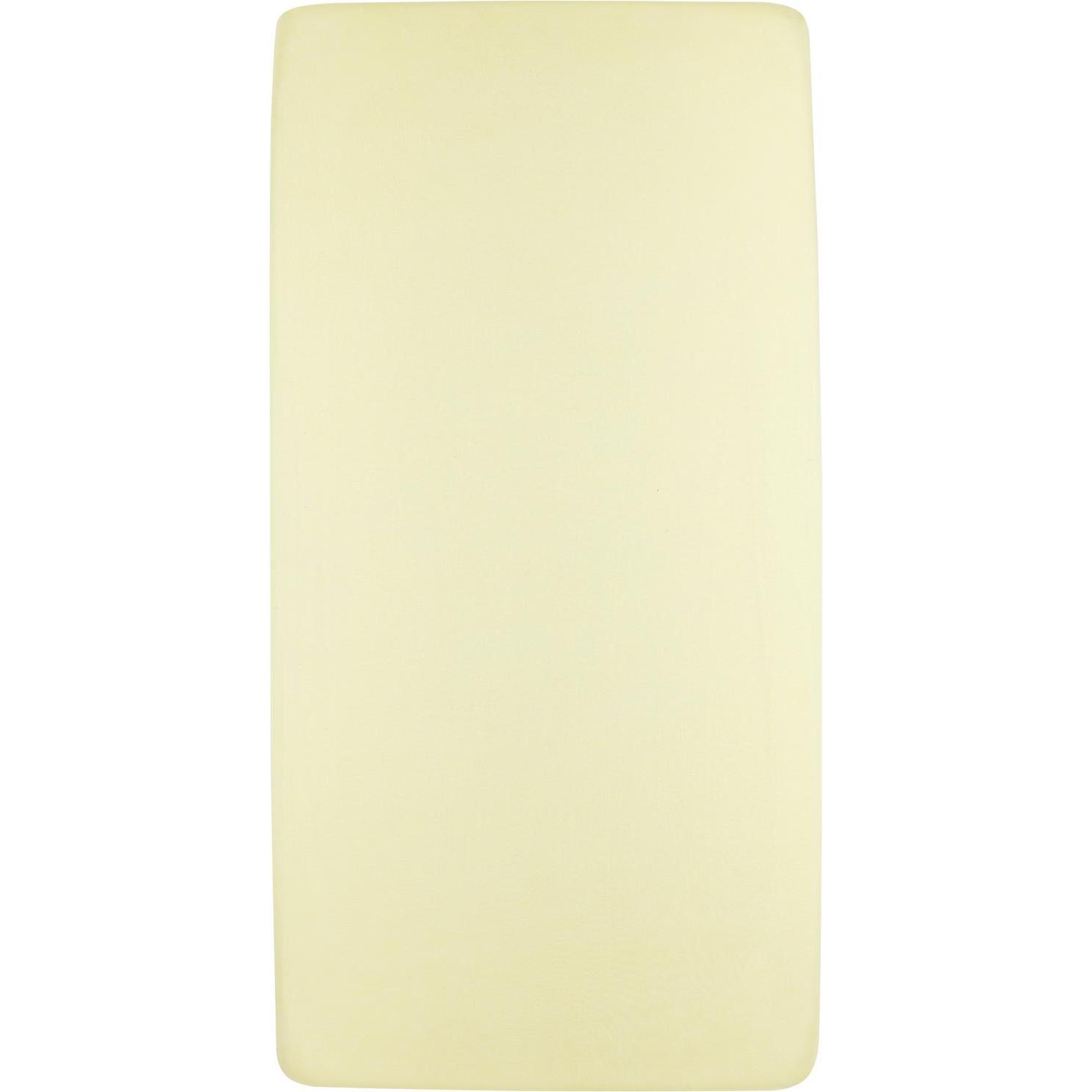 Thumbnail - Meyco, Fixleintuch Babybett, jersey Spannbettlaken boxmatras 75x95 soft yellow (75 x 95 cm)