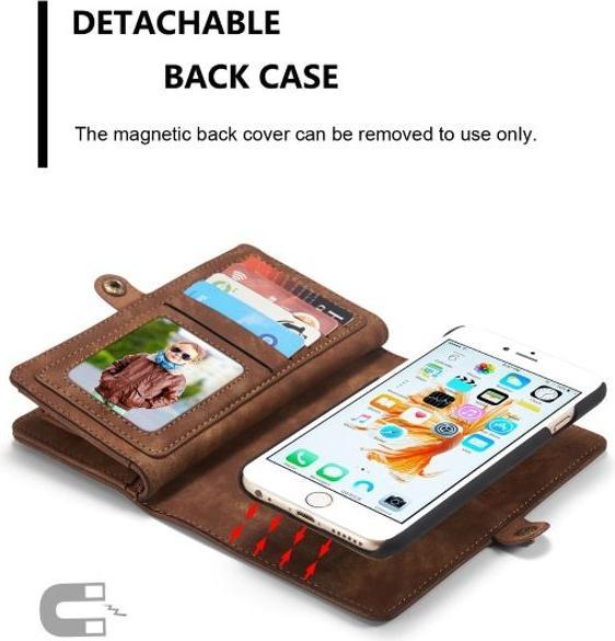 Produktbild Caseme Leder Portemonnaie mit Plastik Hülle (Apple iPhone 7 Plus, Apple iPhone 8 Plus)
