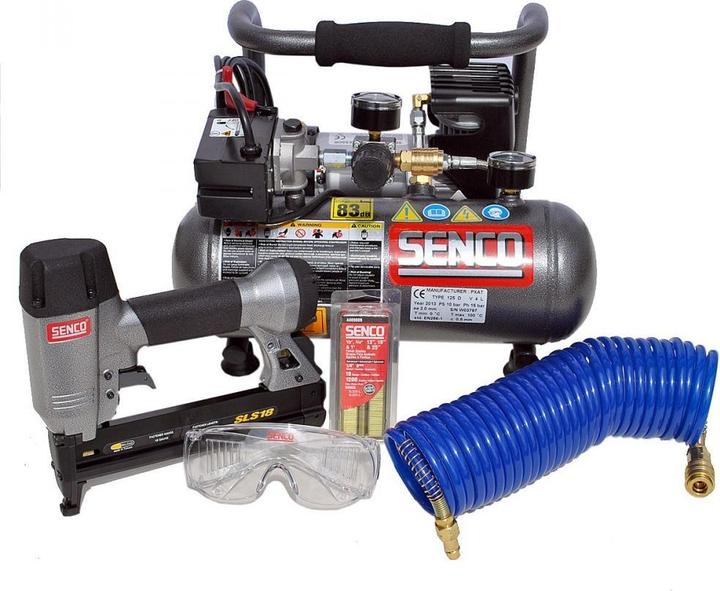 Senco PC0972EUPU Kompressor PC1010 Hefter SLS 18 MG + Schlauch (24 l, 8.30 bar)